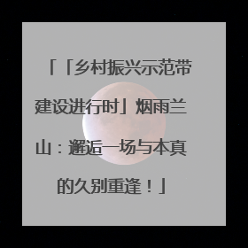 「乡村振兴示范带建设进行时」烟雨兰山：邂逅一场与本真的久别重逢！