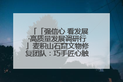 「强信心 看发展·高质量发展调研行」麦积山石窟文物修复团队：巧手匠心触摸“光阴的故事”