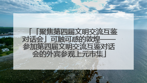 「聚焦第四届文明交流互鉴对话会」可触可感的敦煌——参加第四届文明交流互鉴对话会的外宾参观上元市集