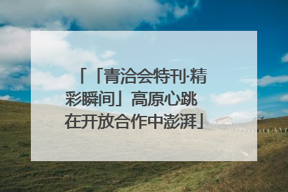「青洽会特刊·精彩瞬间」高原心跳 在开放合作中澎湃