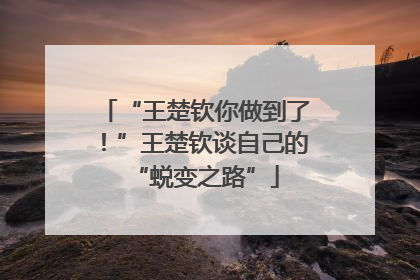 “王楚钦你做到了！”王楚钦谈自己的“蜕变之路”