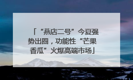 “燕店二号”今夏强势出圈，功能性“芒果香瓜”火爆高端市场
