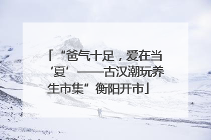 “爸气十足，爱在当‘夏’——古汉潮玩养生市集”衡阳开市