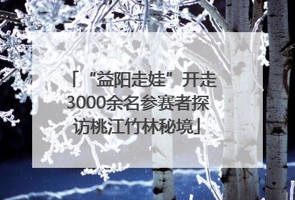 “益阳走娃”开走 3000余名参赛者探访桃江竹林秘境