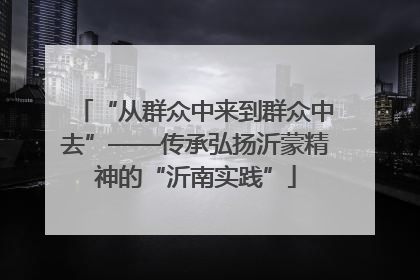 “从群众中来到群众中去”——传承弘扬沂蒙精神的“沂南实践”