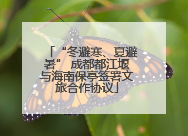 “冬避寒、夏避暑” 成都都江堰与海南保亭签署文旅合作协议