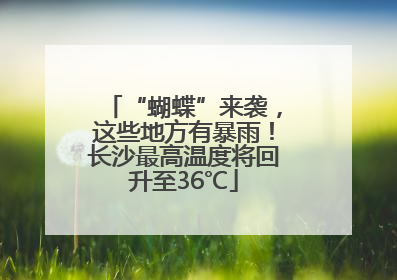 “蝴蝶”来袭，这些地方有暴雨！长沙最高温度将回升至36℃