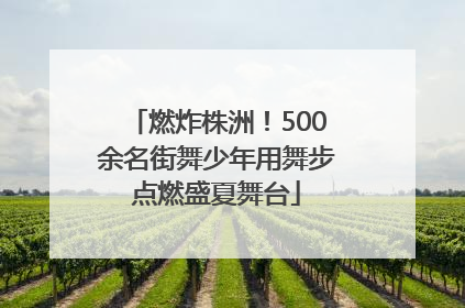 燃炸株洲！500余名街舞少年用舞步点燃盛夏舞台