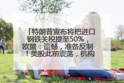 特朗普宣布将把进口钢铁关税提至50%，欧盟：遗憾，准备反制！美股此前震荡，机构：美元正进入熊市