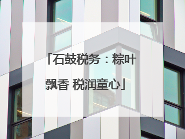 石鼓税务：粽叶飘香 税润童心