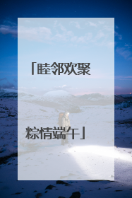 睦邻欢聚 粽情端午