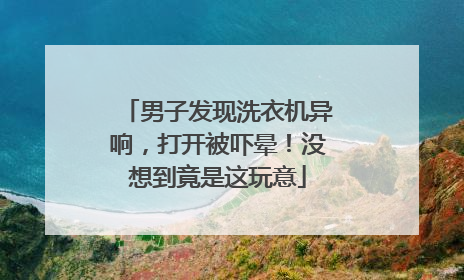 男子发现洗衣机异响，打开被吓晕！没想到竟是这玩意