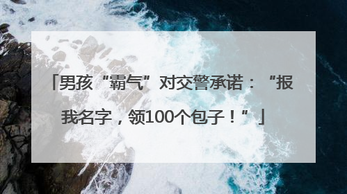 男孩“霸气”对交警承诺：“报我名字，领100个包子！”