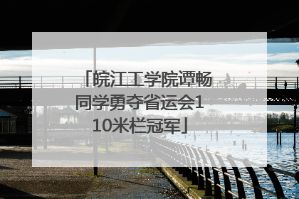 皖江工学院谭畅同学勇夺省运会110米栏冠军
