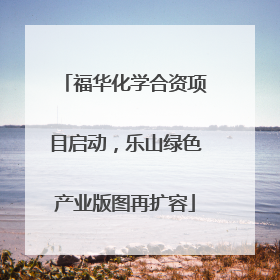 福华化学合资项目启动，乐山绿色产业版图再扩容