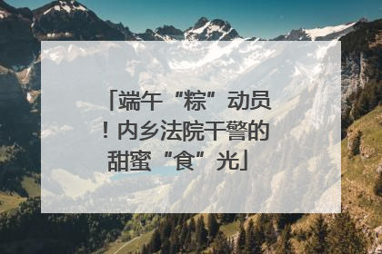 端午“粽”动员！内乡法院干警的甜蜜“食”光