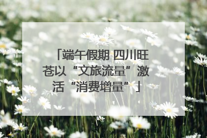 端午假期 四川旺苍以“文旅流量”激活“消费增量”