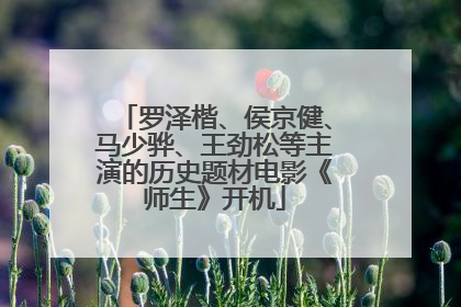 罗泽楷、侯京健、马少骅、王劲松等主演的历史题材电影《师生》开机