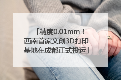 精度0.01mm！西南首家文创3D打印基地在成都正式投运