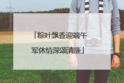 粽叶飘香迎端午 军休情深颂清廉