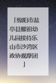 绵阳市盐亭县嫘祖幼儿园接待乐山市沙湾区政协观摩团