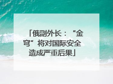 俄副外长：“金穹”将对国际安全造成严重后果