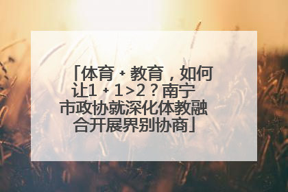 体育﹢教育，如何让1﹢1>2？南宁市政协就深化体教融合开展界别协商