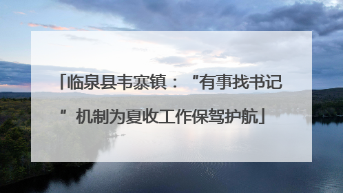临泉县韦寨镇：“有事找书记”机制为夏收工作保驾护航
