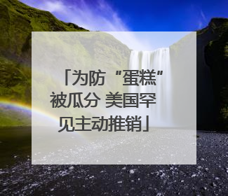 为防“蛋糕”被瓜分 美国罕见主动推销