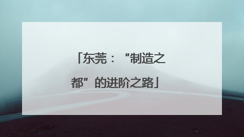 东莞：“制造之都”的进阶之路