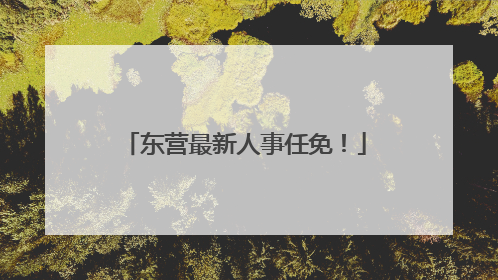 东营最新人事任免！