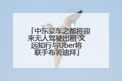 中东豪车之都将迎来无人驾驶出租 文远知行与Uber将联手布署迪拜