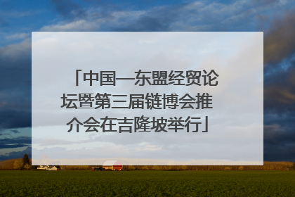 中国—东盟经贸论坛暨第三届链博会推介会在吉隆坡举行