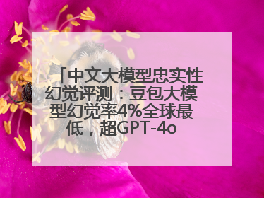 中文大模型忠实性幻觉评测：豆包大模型幻觉率4%全球最低，超GPT-4o等中外模型