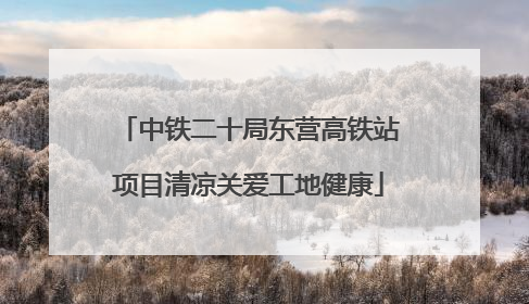 中铁二十局东营高铁站项目清凉关爱工地健康