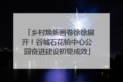 乡村焕新画卷徐徐展开！谷城石花镇中心公园奋进建设初显成效