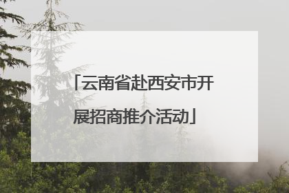 云南省赴西安市开展招商推介活动