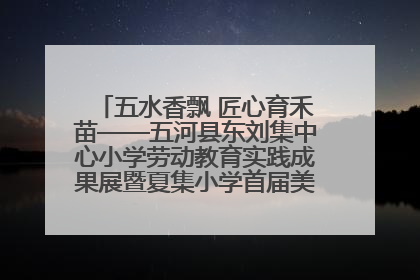 五水香飘 匠心育禾苗——五河县东刘集中心小学劳动教育实践成果展暨夏集小学首届美食节盛大举行