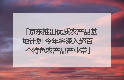 京东推出优质农产品基地计划 今年将深入超百个特色农产品产业带