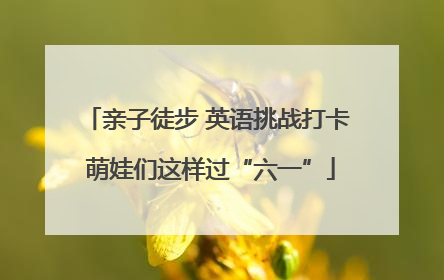 亲子徒步 英语挑战打卡 萌娃们这样过“六一”