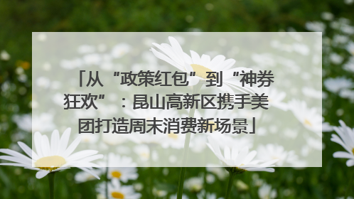 从“政策红包”到“神券狂欢”：昆山高新区携手美团打造周末消费新场景