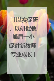 以赛促研、以研促教 峨眉一小促进新教师专业成长