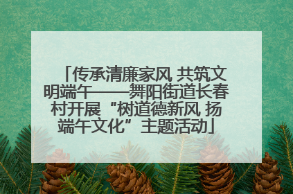 传承清廉家风 共筑文明端午——舞阳街道长春村开展“树道德新风 扬端午文化”主题活动