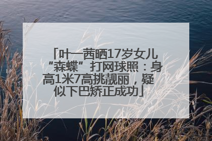 叶一茜晒17岁女儿“森蝶”打网球照：身高1米7高挑靓丽，疑似下巴矫正成功