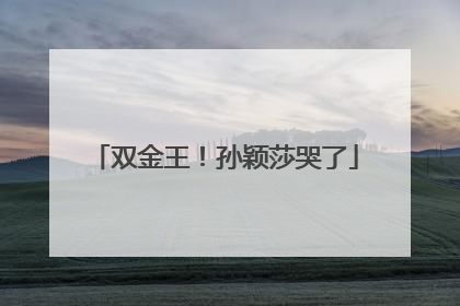 双金王！孙颖莎哭了