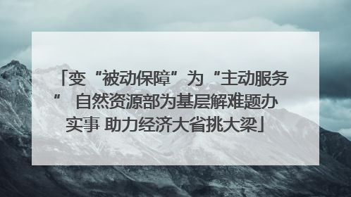 变“被动保障”为“主动服务” 自然资源部为基层解难题办实事 助力经济大省挑大梁