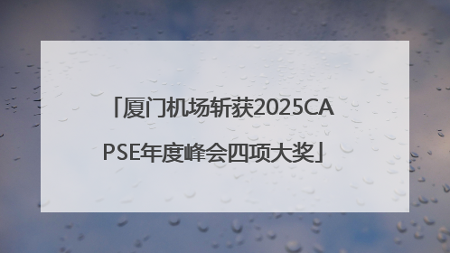 厦门机场斩获2025CAPSE年度峰会四项大奖