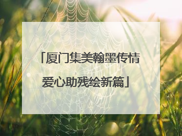 厦门集美翰墨传情 爱心助残绘新篇