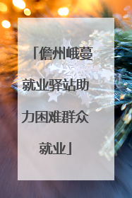 儋州峨蔓就业驿站助力困难群众就业