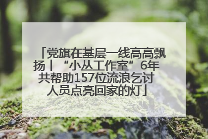 党旗在基层一线高高飘扬丨“小丛工作室”6年共帮助157位流浪乞讨人员点亮回家的灯